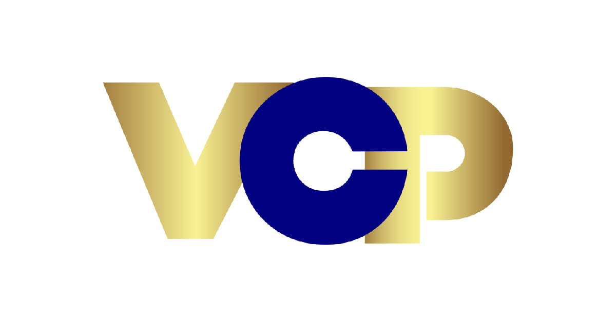 Golden and Blue VCP Logo vcpstaff.com | Healthcare Staffing